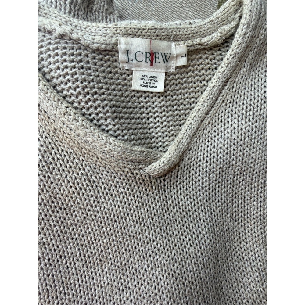 J Crew VTG Textured Sleeveless Sweater womens sz L beach coastal preppy nautical - Picture 8 of 8